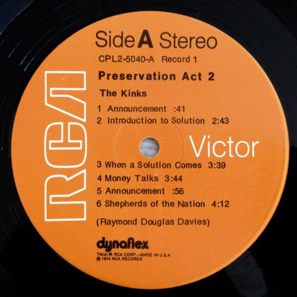 ray davies & kinks preservation act 2 1974 2 lp - dave lola arthur starmaker - Picture 5 of 8